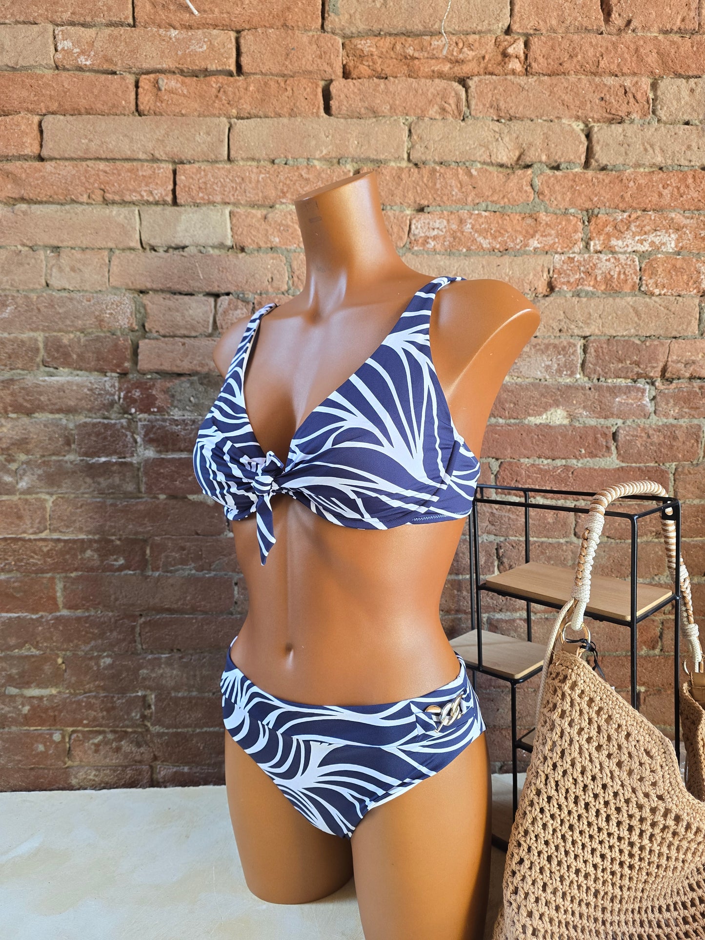 Bikini con ferretto sfoderato Accadueo zebrato