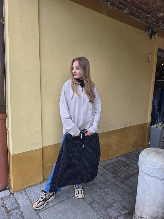 Felpa con cappuccio con brillantini estiva