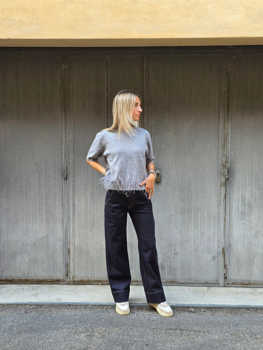 Jeans lavaggio scuro elasticizzato