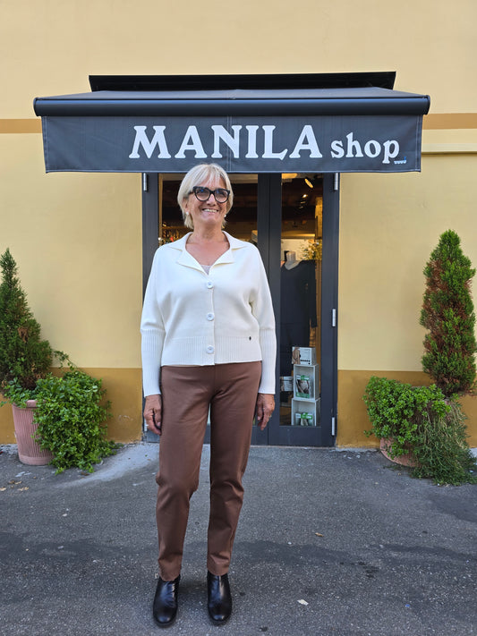 Pantalone lungo con elastico in vita