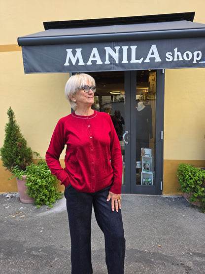 Cardigan seta/lana