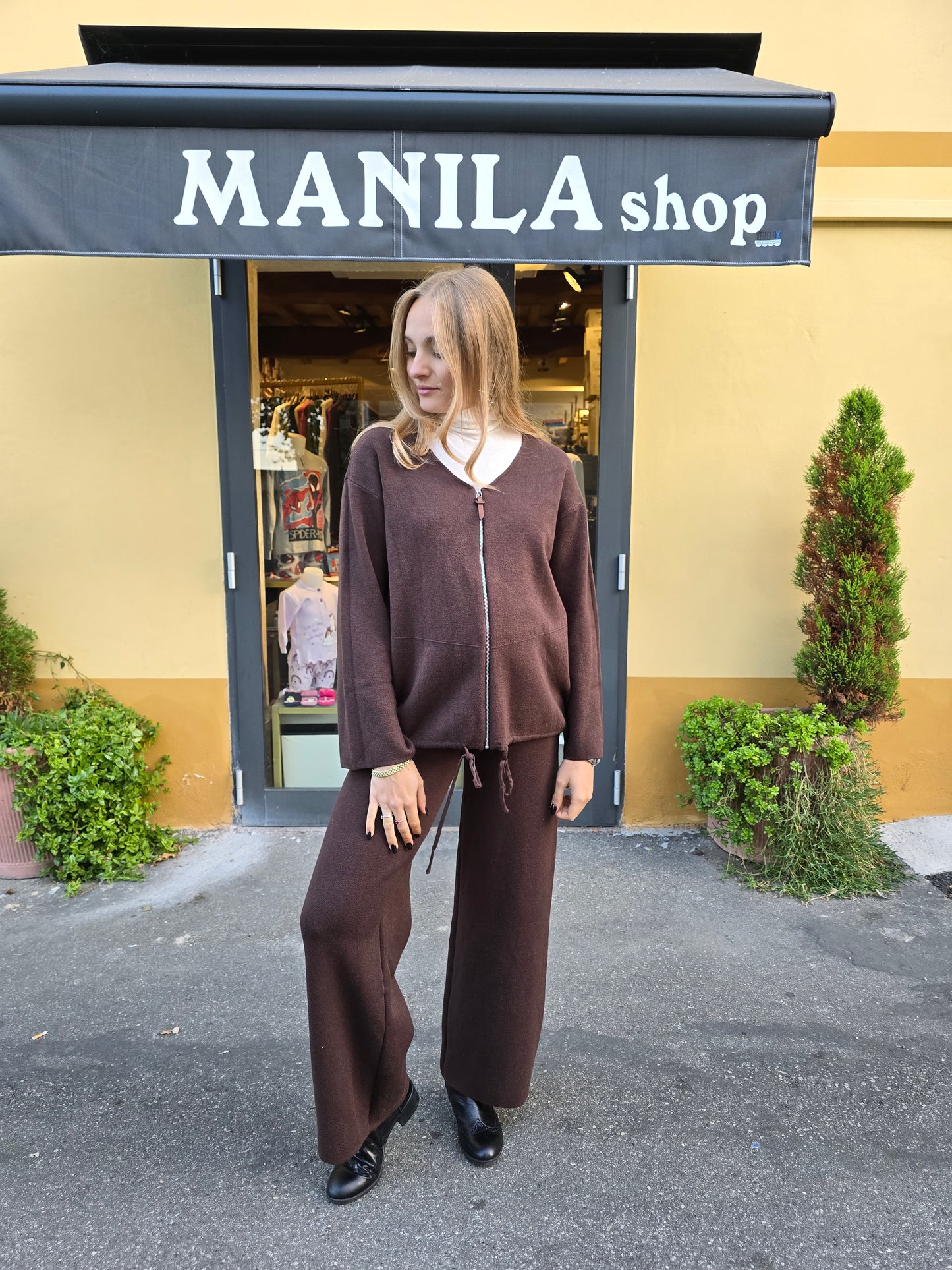 Felpa in maglia di viscosa