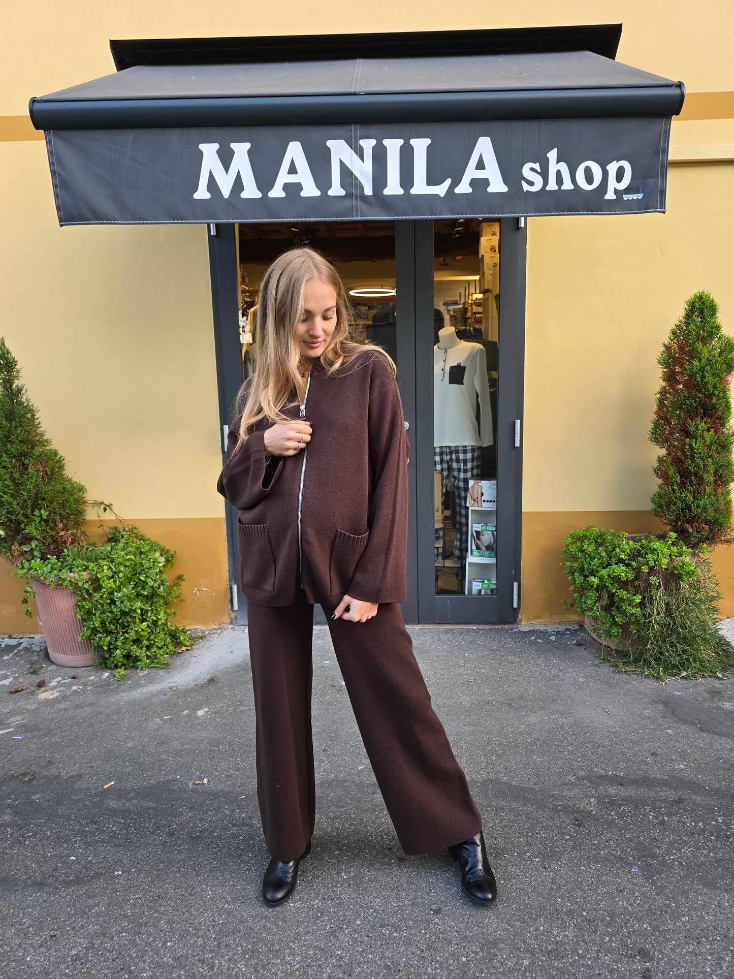 Felpa in maglia di viscosa