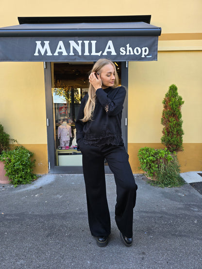 Pantalone a palazzo in punto milano