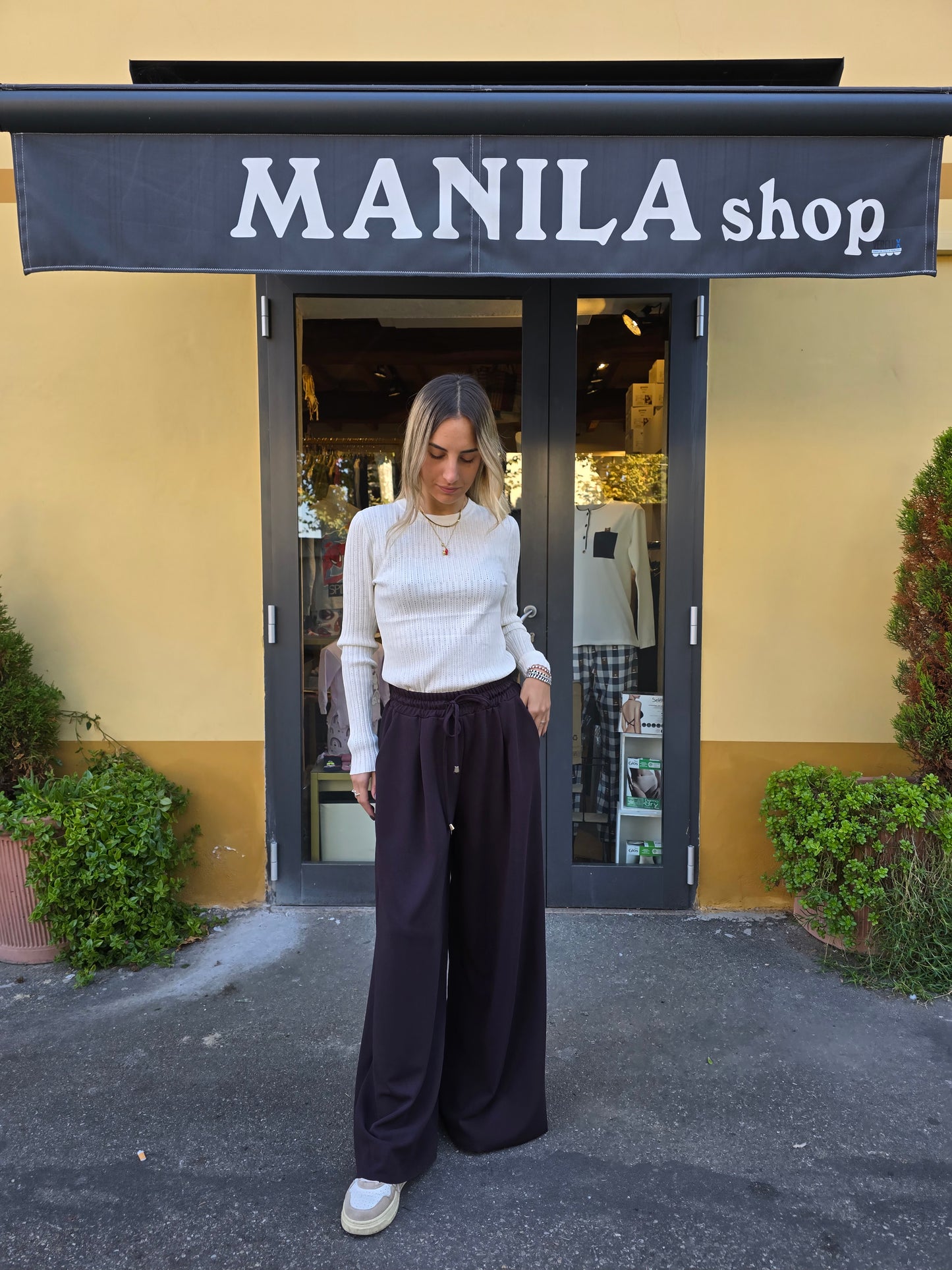 Pantalone lungo in viscosa