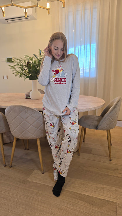 Pigiama Alice nel paese delle meraviglie Caldo cotone Admas