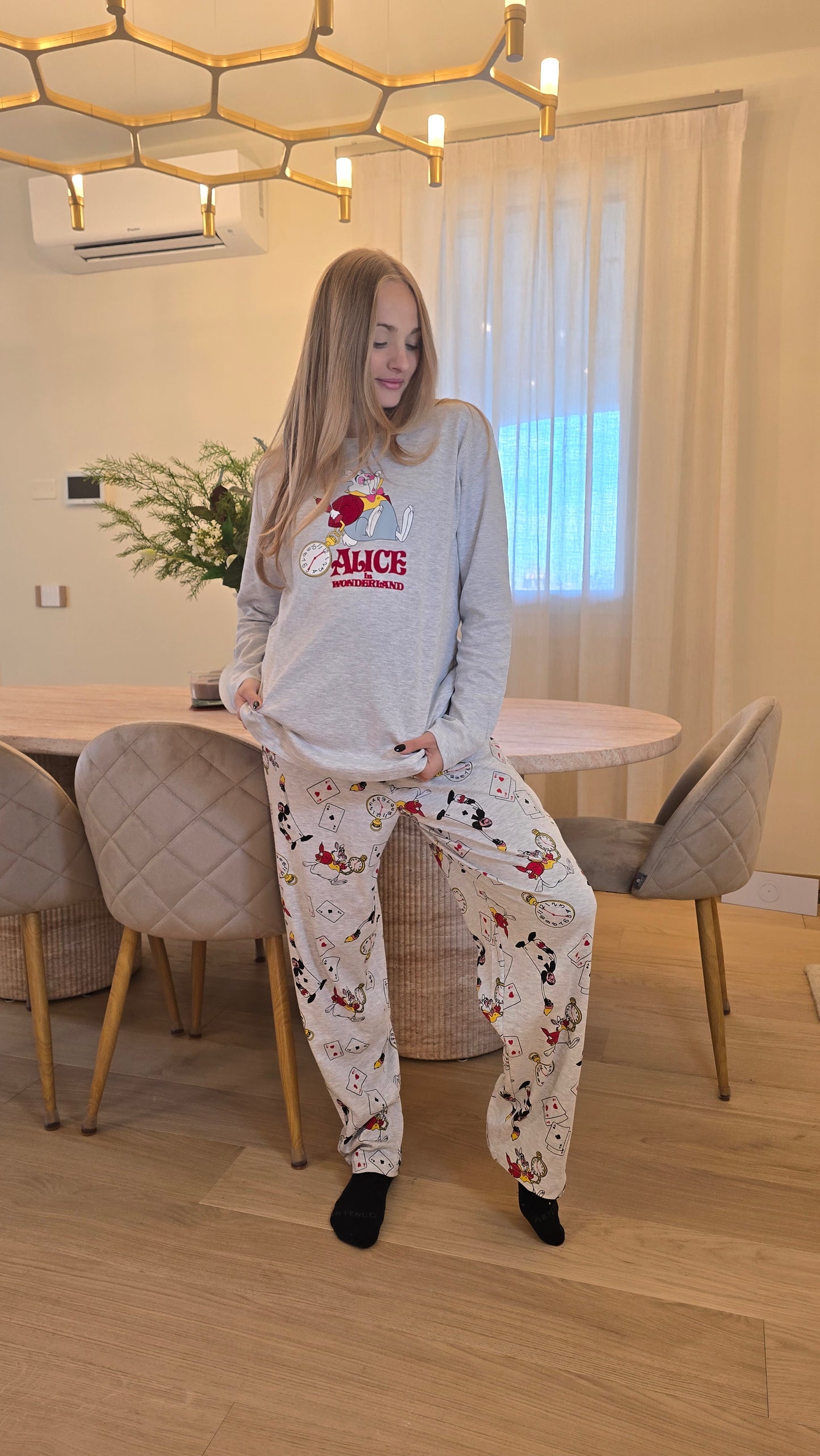 Pigiama Alice nel paese delle meraviglie Caldo cotone Admas