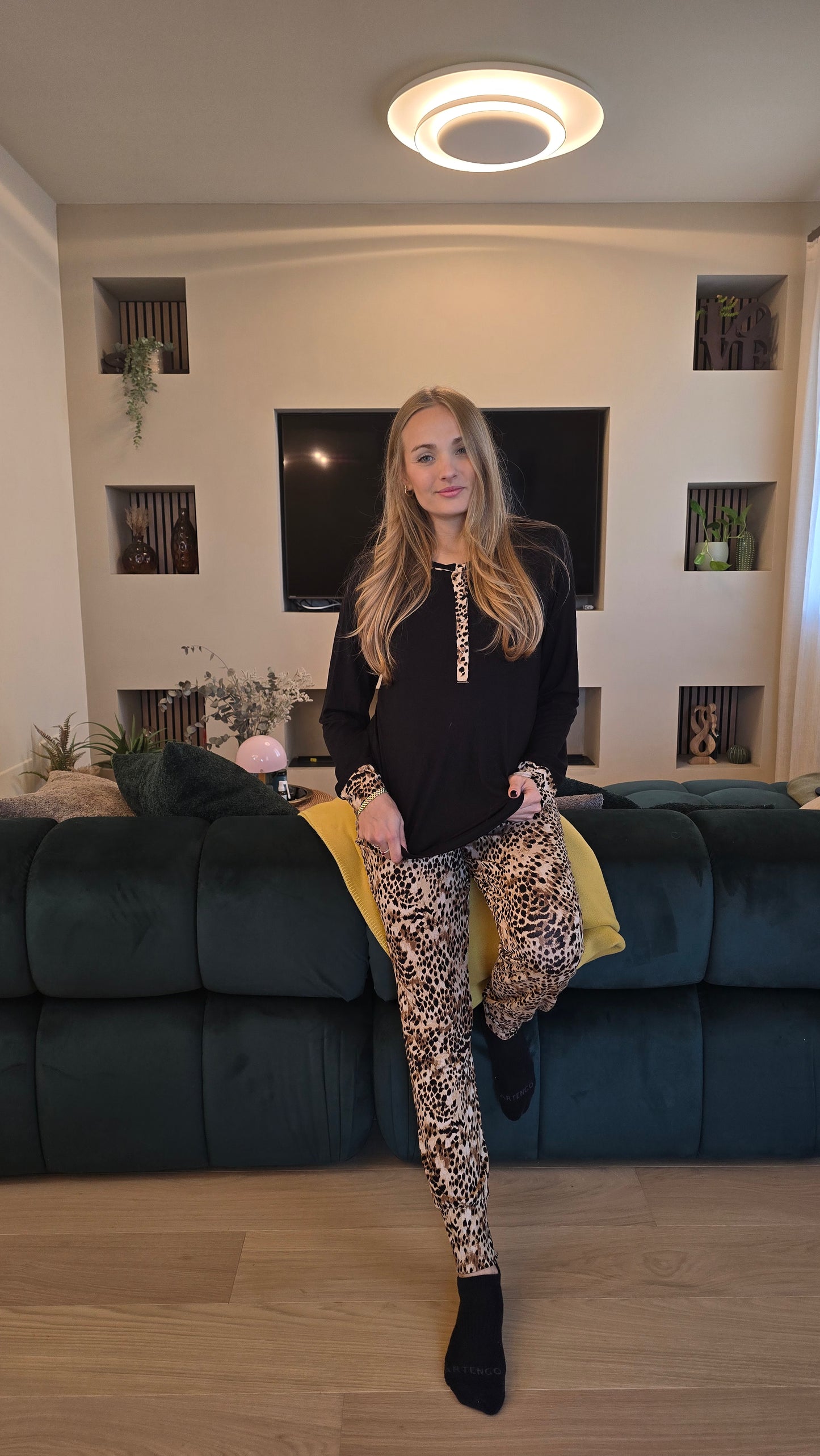 Pigiama in viscosa invernale animalier maculato Lormar