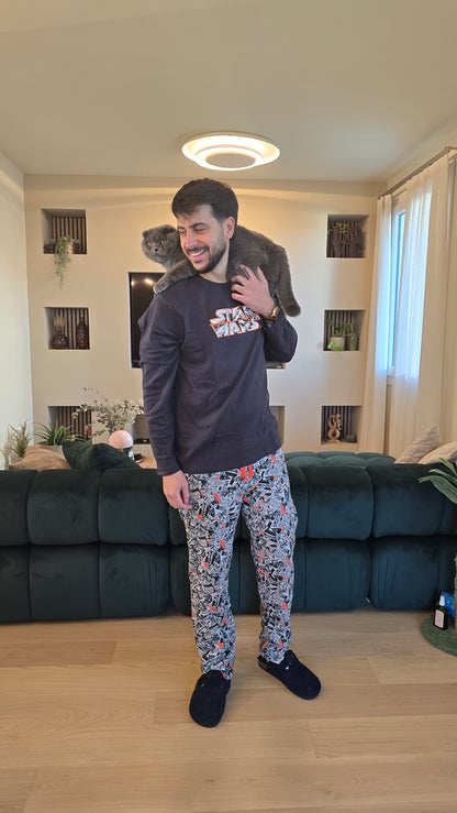 Pigiama uomo invernale caldo cotone STAR WARS Admas