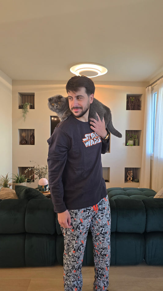 Pigiama uomo invernale caldo cotone STAR WARS Admas