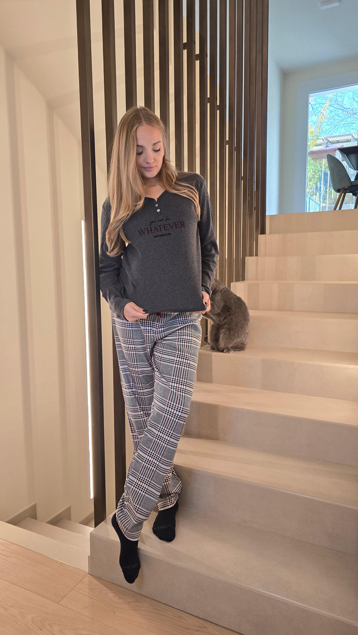 Pigiama Caldo cotone Admas maglia costa