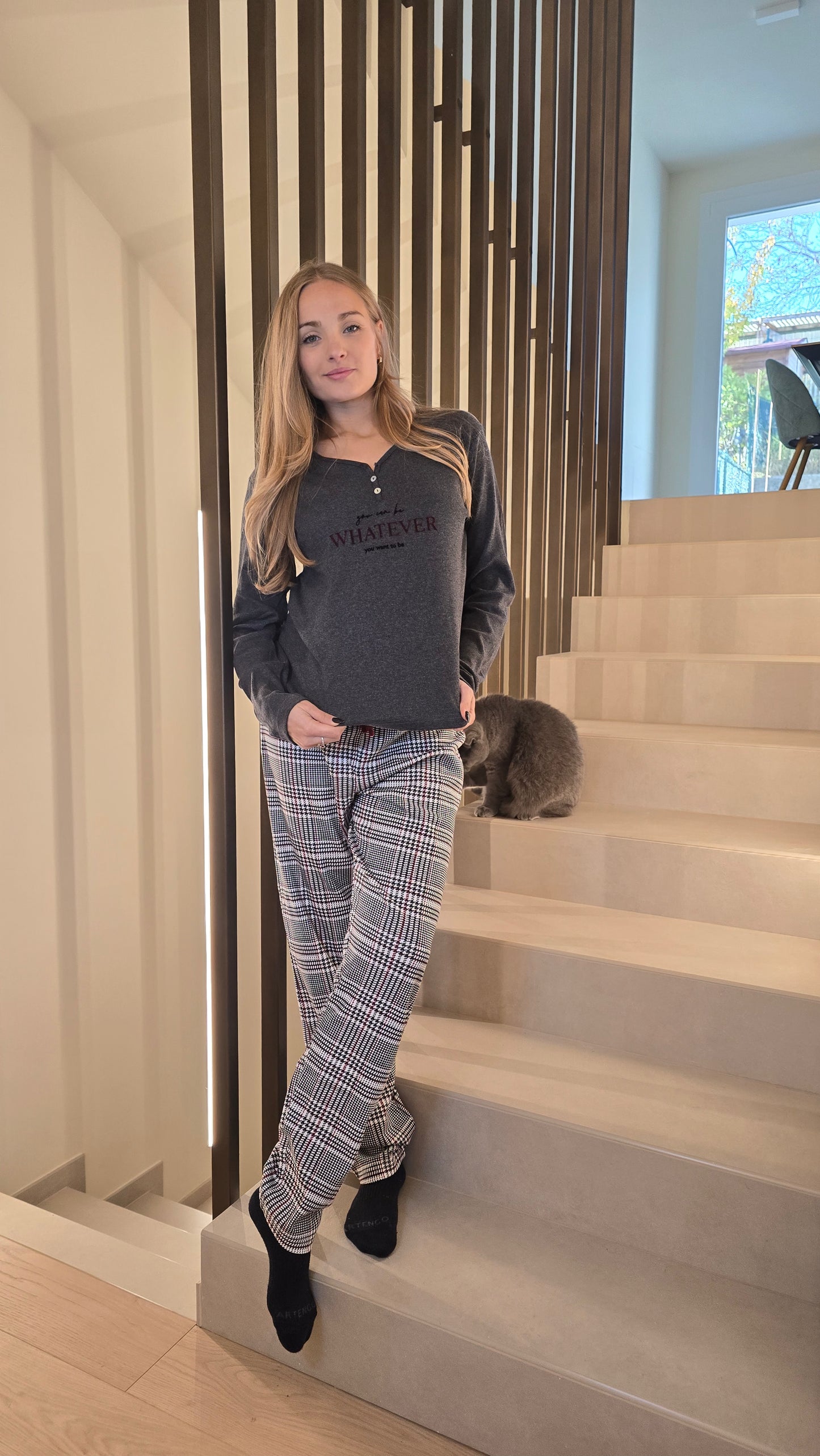 Pigiama Caldo cotone Admas maglia costa