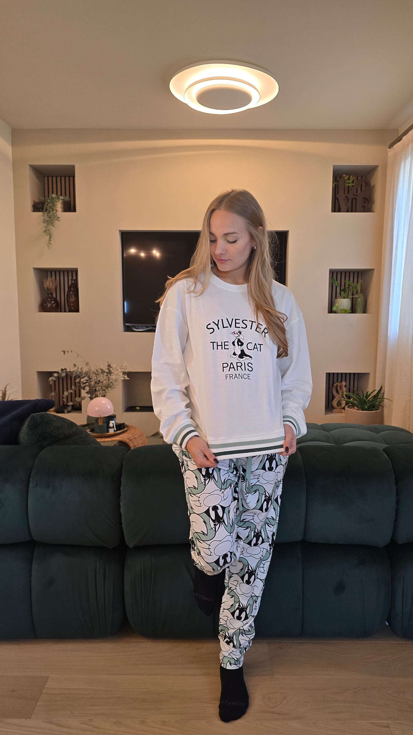 Pigiama caldo cotone Gatto Silvestro Gisela