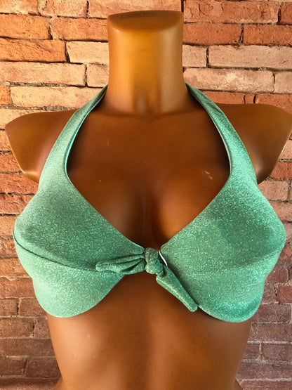Bikini brillantinoso con ferretto senza imbottitura Made in Italy
