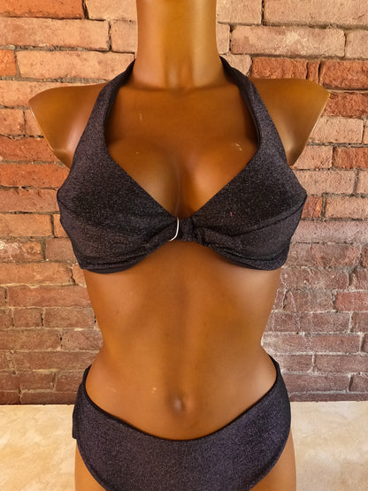 Bikini brillantinoso con ferretto senza imbottitura Made in Italy