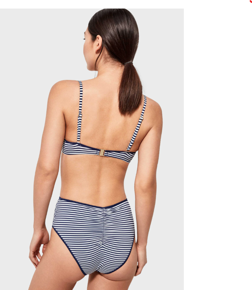 Bikini preformato con ferretto slip a vita alta Gisela