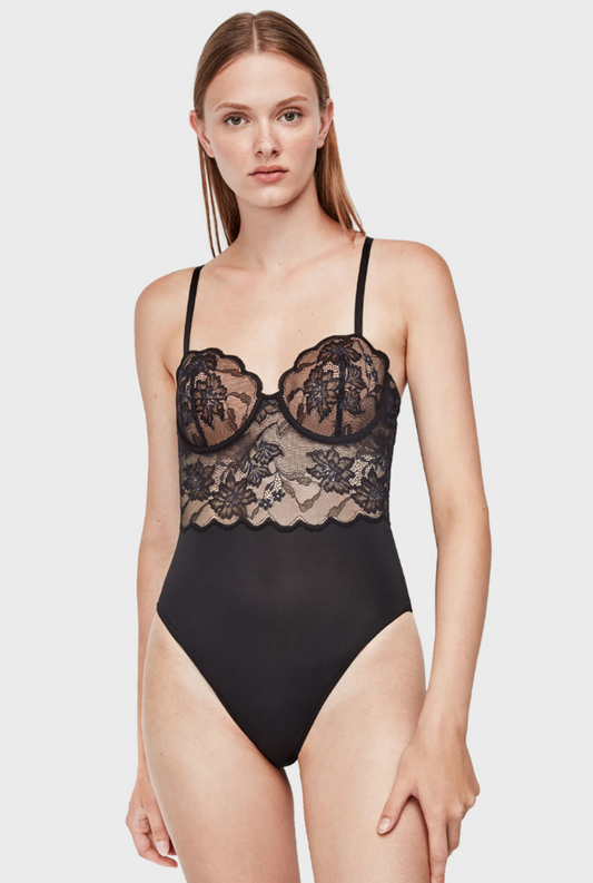 Body a balconcino con pizzo Gisela