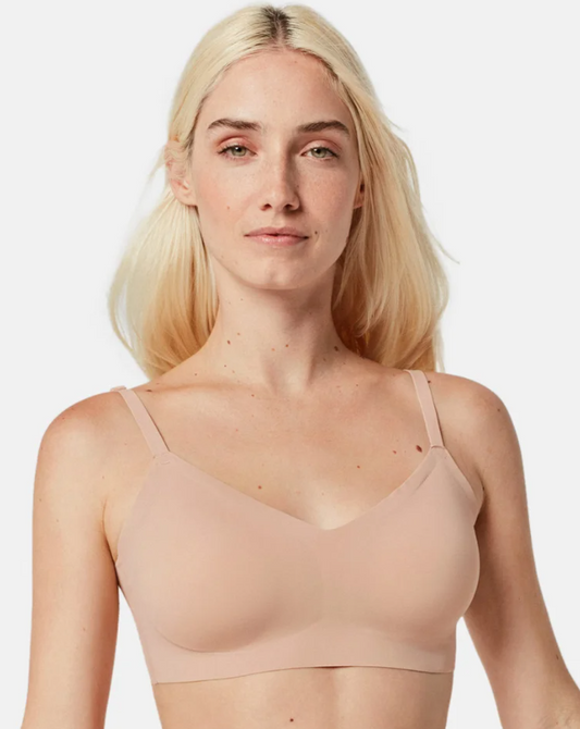 Reggiseno senza cuciture e senza ferretto che si infila dalla testa in licra Gisela