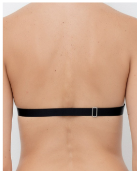 Reggiseno a facia senza silicone con pezzi intercambiabili trasparenti