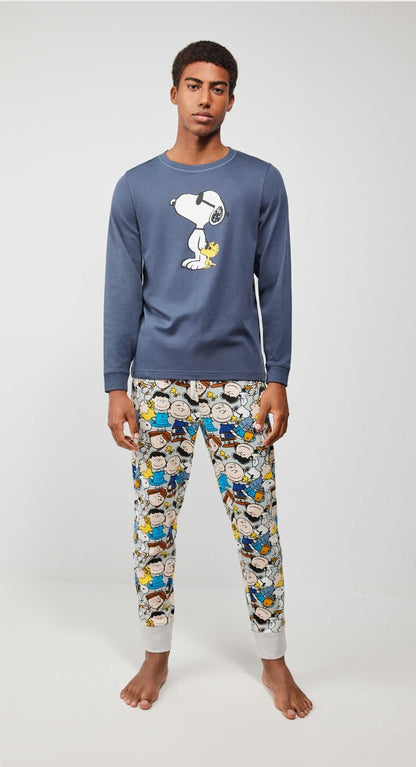 Pigiama uomo invernale caldo cotone Snoopy