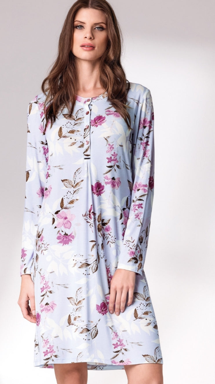 Camicia da notte Lormar estiva in viscosa