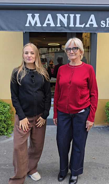 Cardigan seta/lana