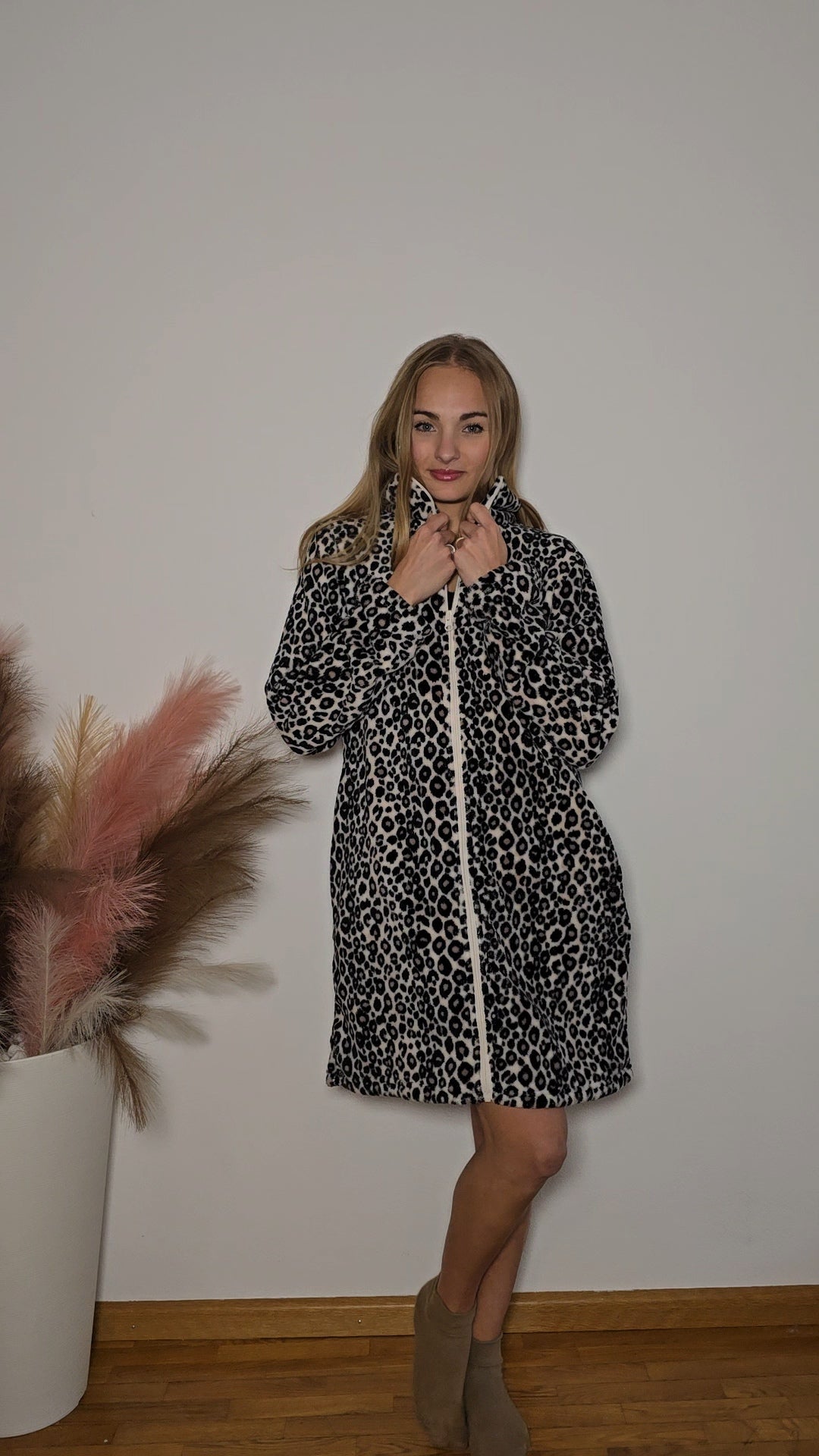 Vestaglia un pile Animalier con cerniera Lormar