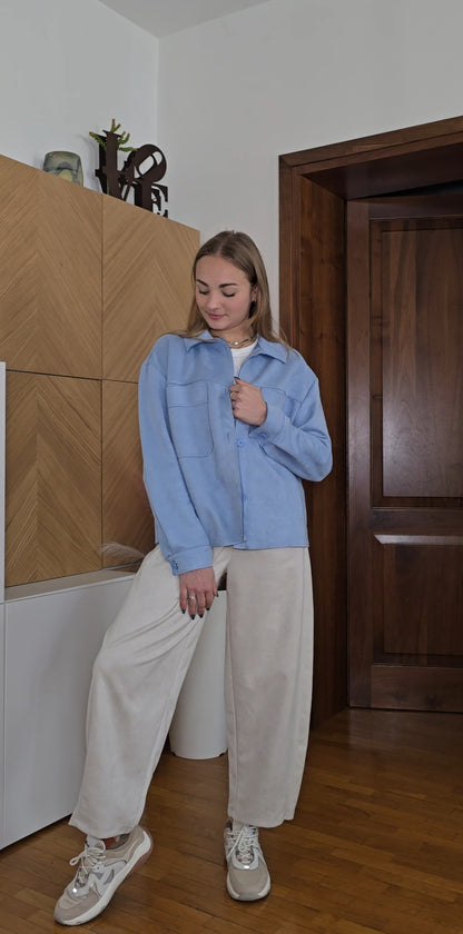 Camicia scamosciata