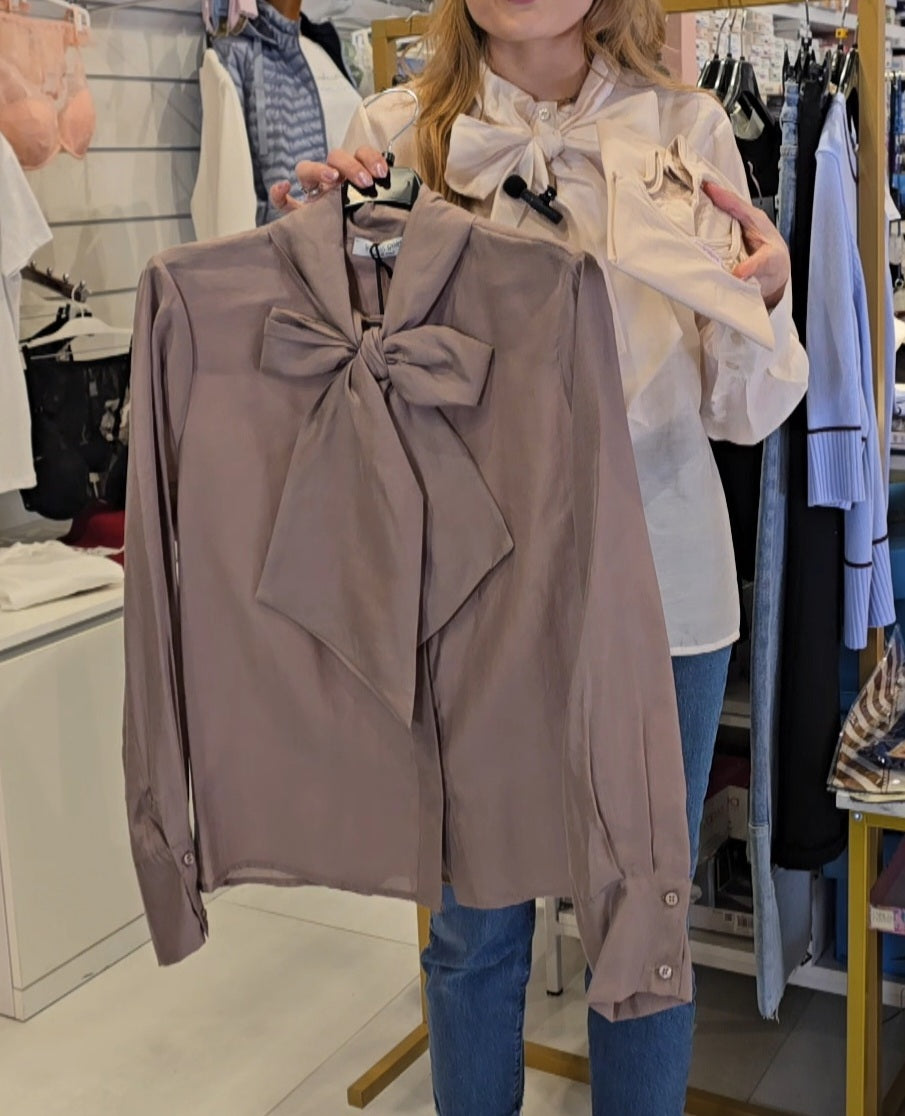 Camicia con fiocco