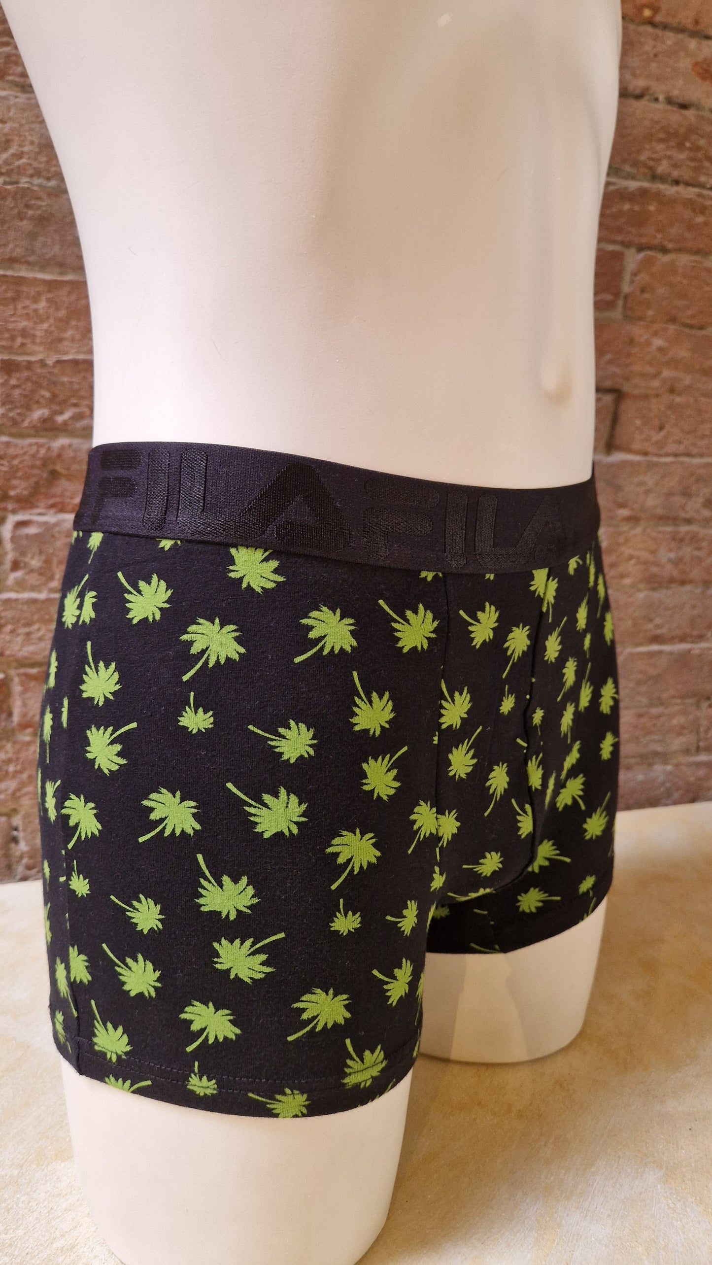 Boxer FILA a fantasia, base nera con palme