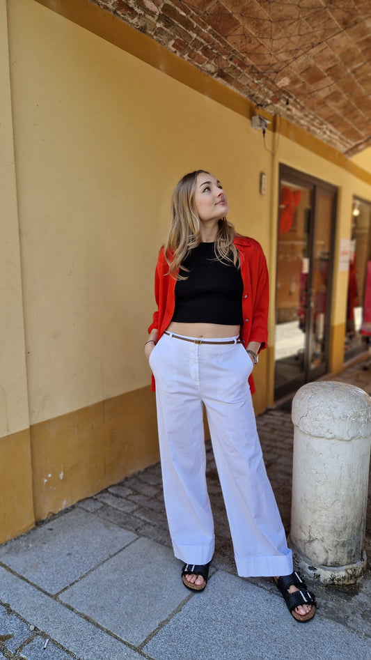 Pantalone a palazzo in cotone estivo