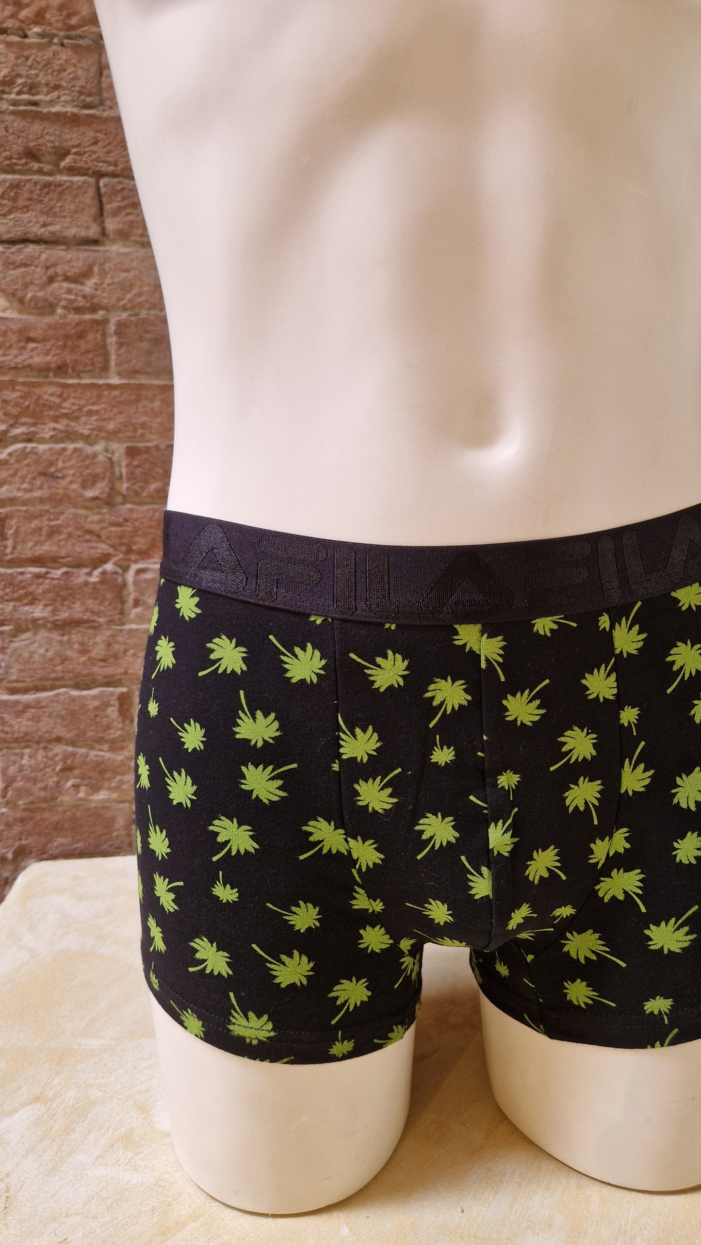 Boxer FILA a fantasia, base nera con palme