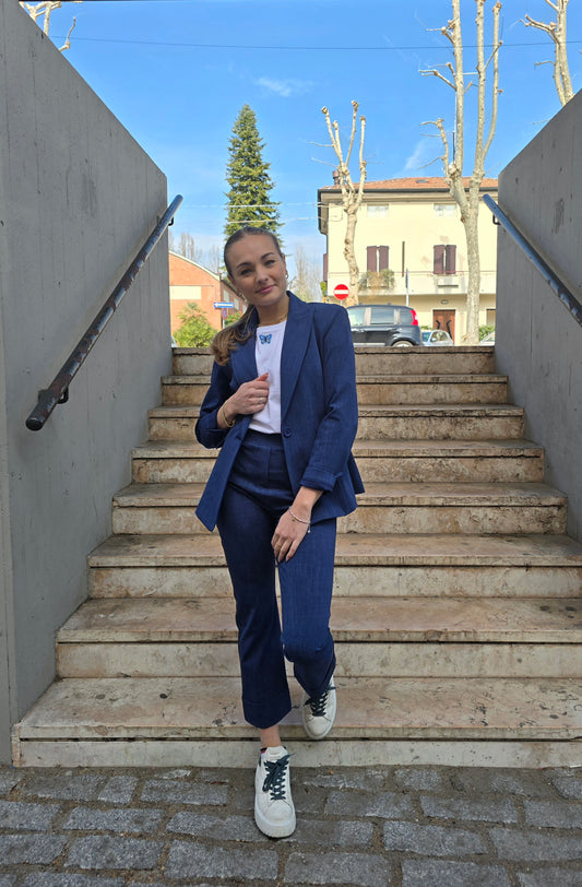 Blazer elasticizzato monopetto