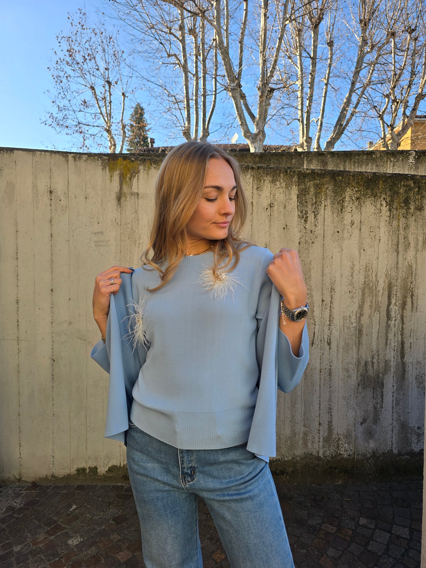 Maglia maniche corte con applicazioni