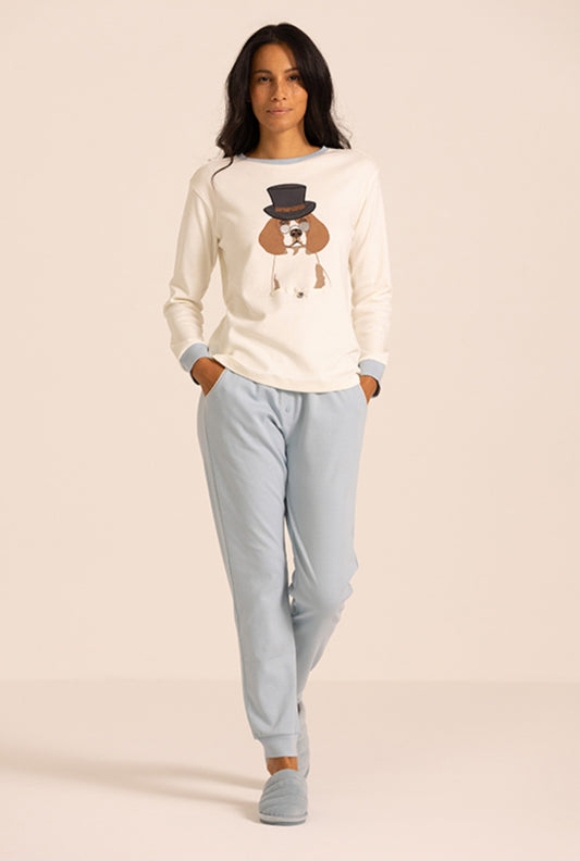 Pigiama in caldo cotone con cagnolino MaryPlaid