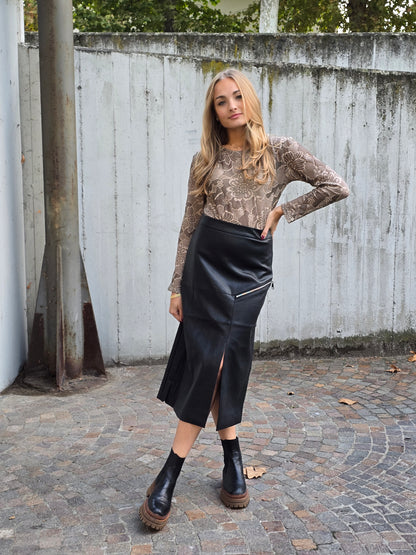 Body in pizzo a maniche lunghe