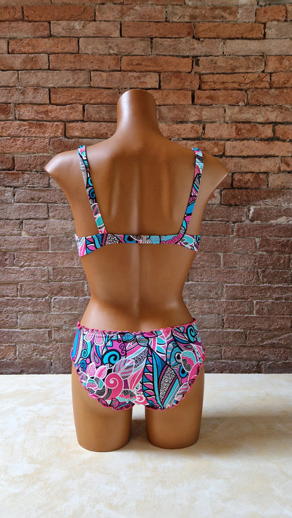 Bikini Augusta con ferretto senza imbottitura Made in Italy coppa D