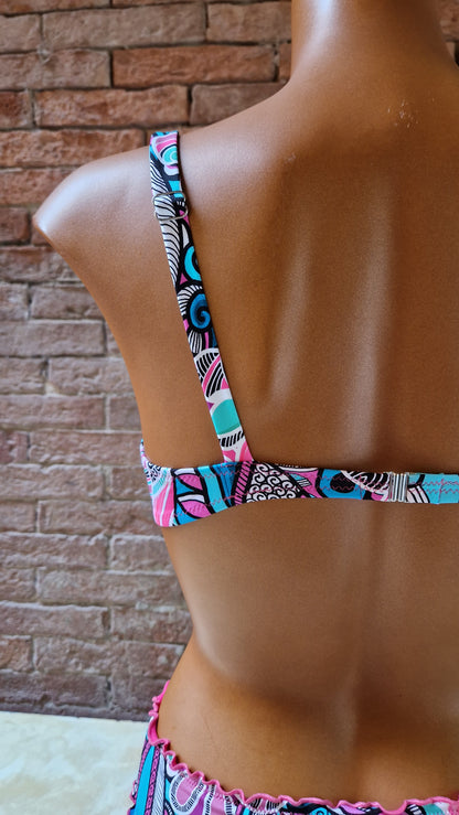 Bikini Augusta con ferretto senza imbottitura Made in Italy coppa D