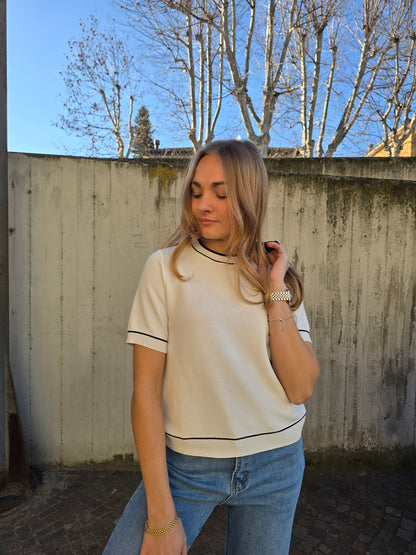 Maglia maniche corte in viscosa