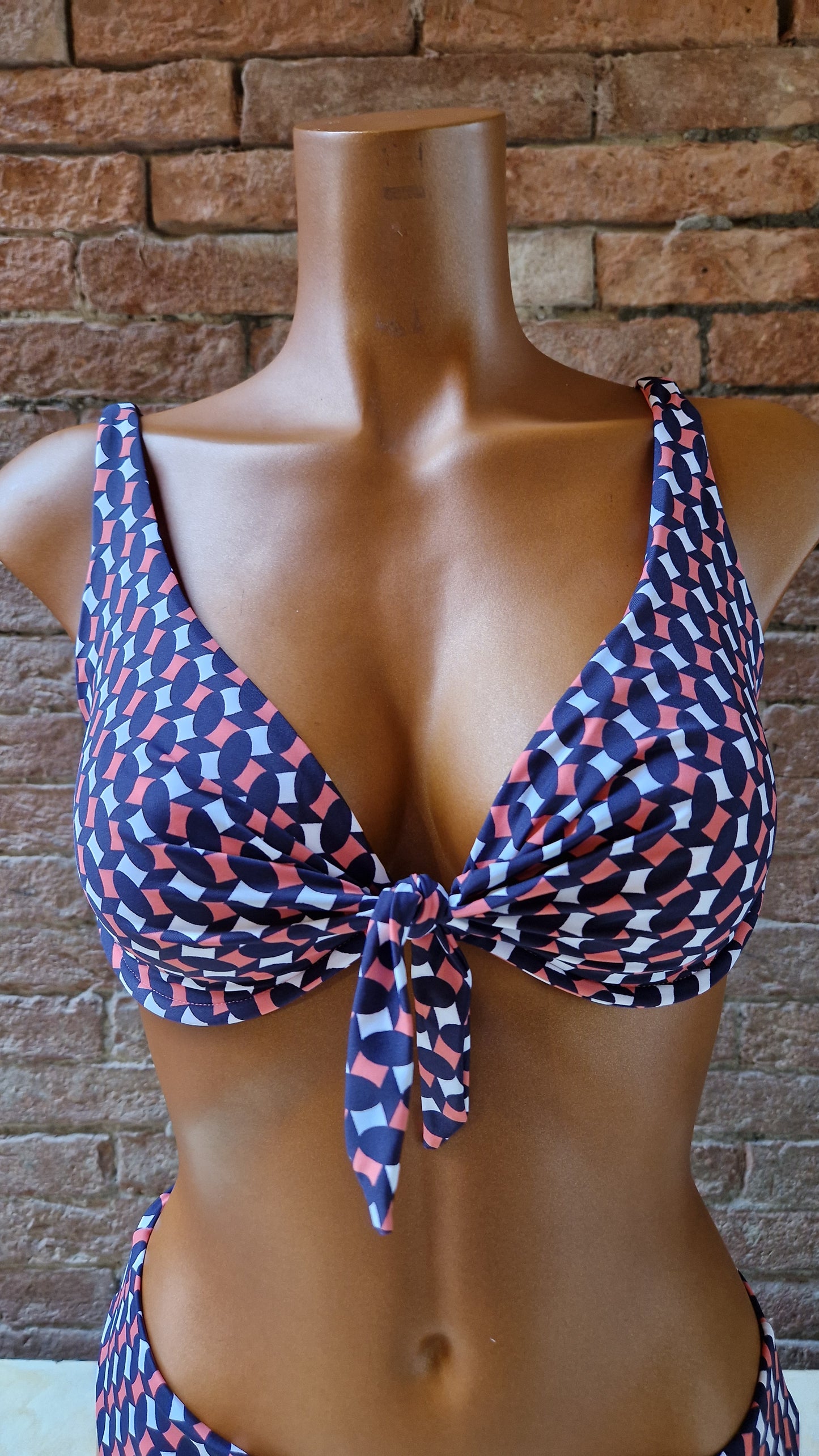 Bikini con ferretto senza imbottitura Made in Italy fantasia anni 70