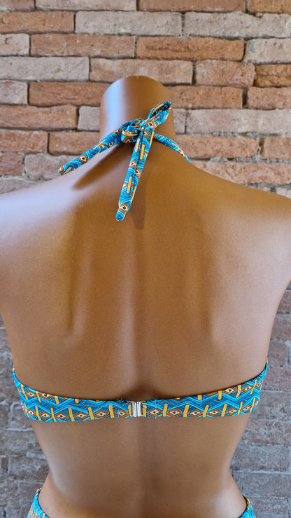 Bikini triangolo con perline Made in Italy