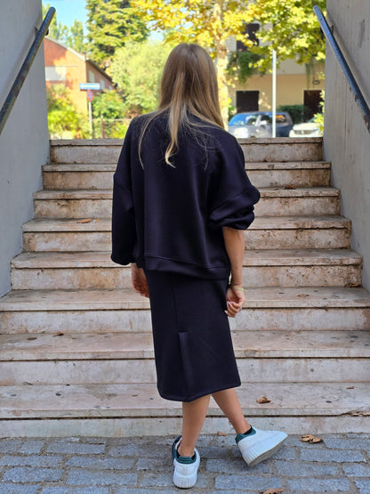 Felpa bomber in viscosa Oversize con cerniera