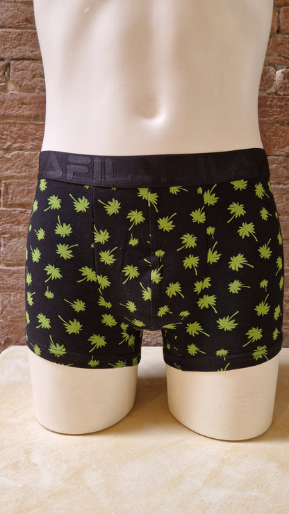 Boxer FILA a fantasia, base nera con palme