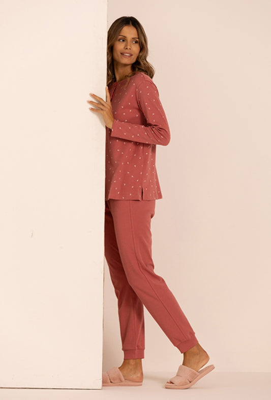 Pigiama in caldo cotone con stampa fiocchi MaryPlaid