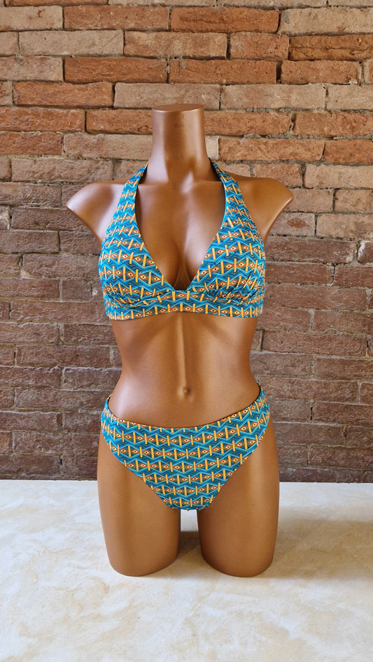 Bikini triangolo con perline Made in Italy