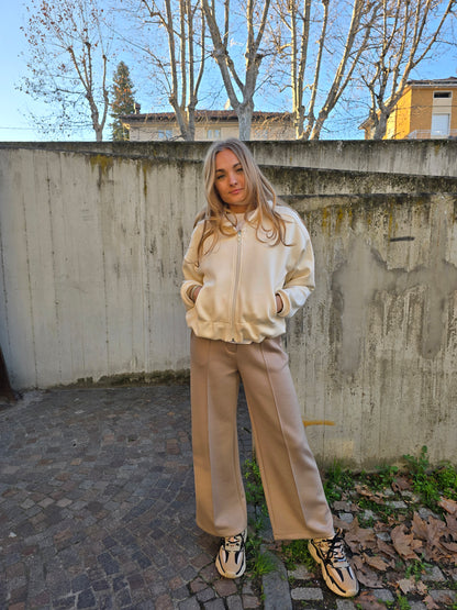 Felpa bomber con cappuccio