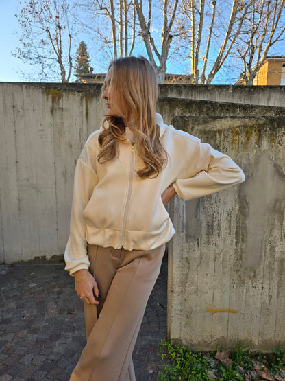 Felpa bomber con cappuccio