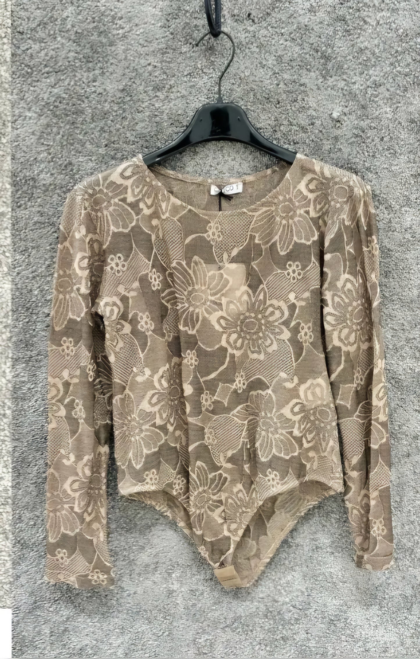 Body in pizzo a maniche lunghe