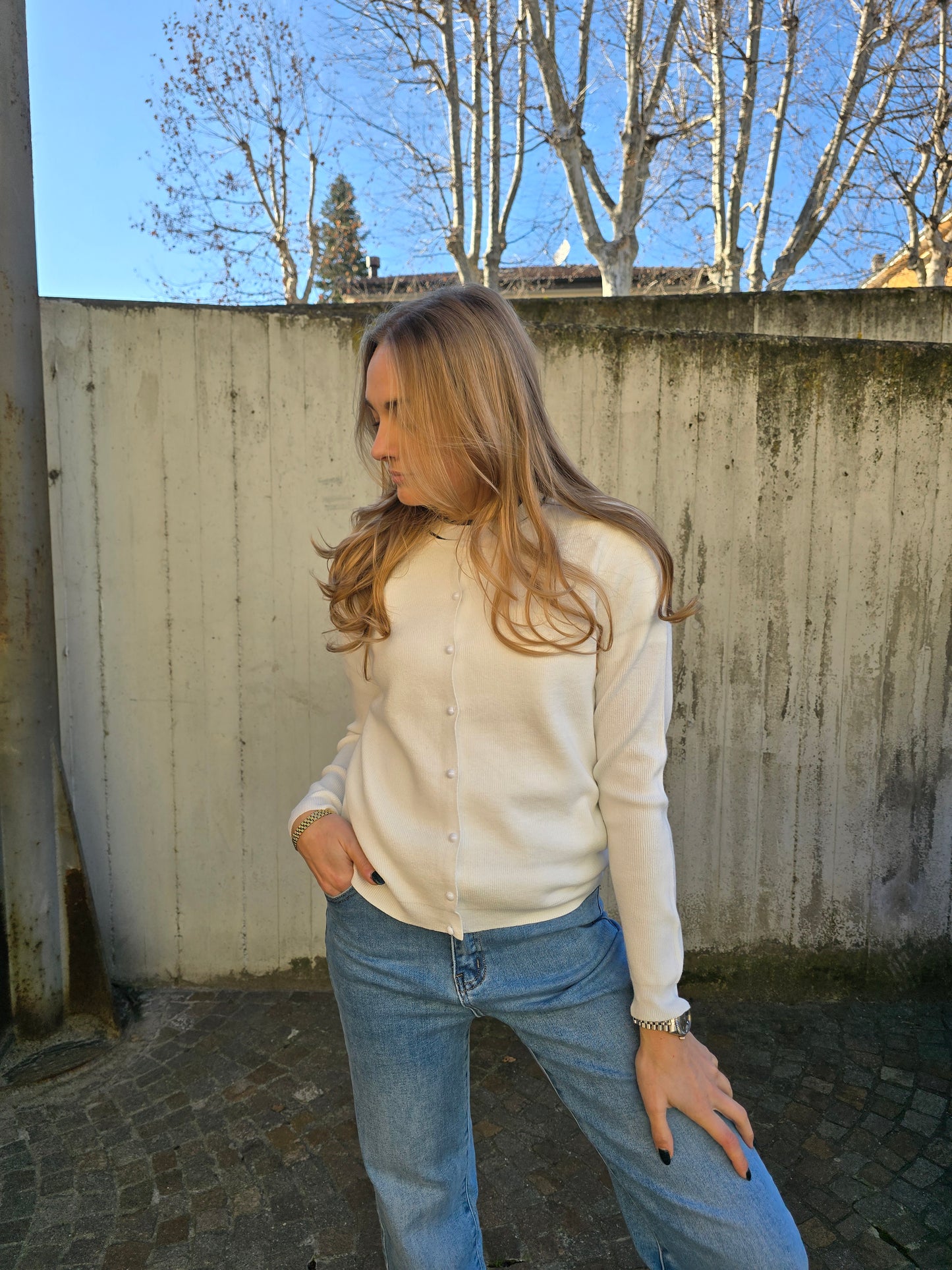 Cardigan in viscosa