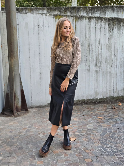 Body in pizzo a maniche lunghe